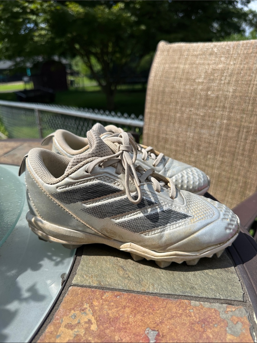 adidas Kids silver cleats